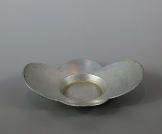 台灣【日本古美術】海棠式古錫茶托5客京都清課堂造天然薌沉香檀香茶器