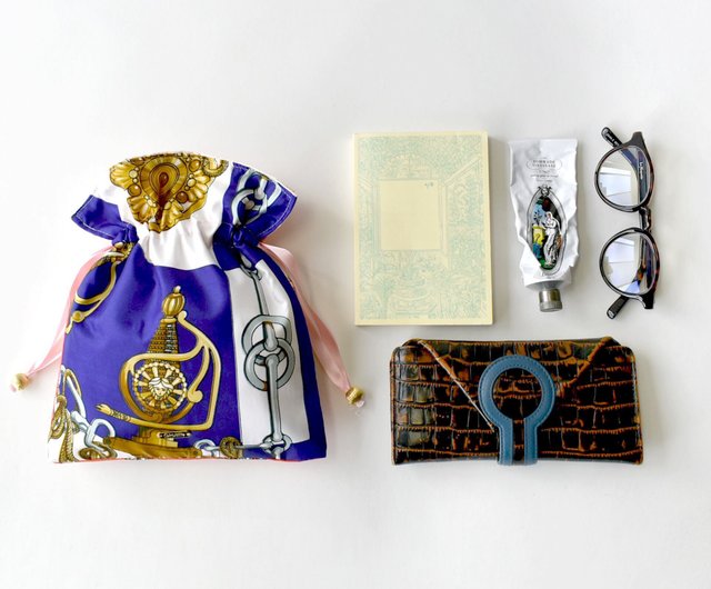 SCF KINCHAKU (M) / スカーフ巾着 (M) - ショップ Chicolatte