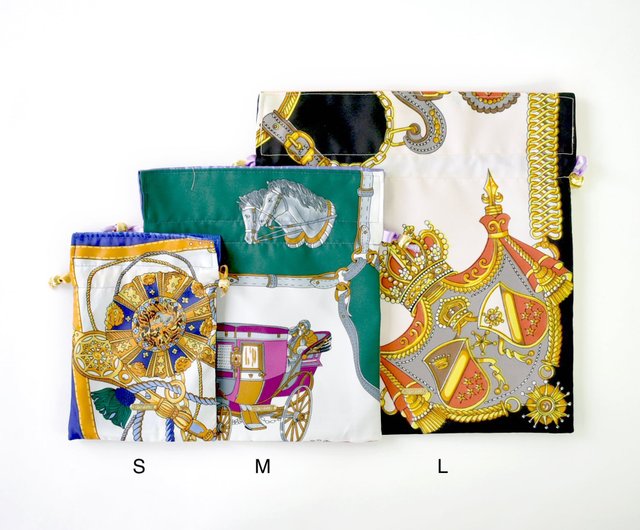 SCF KINCHAKU (M) / スカーフ巾着 (M) - ショップ Chicolatte