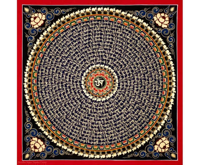 送料無料 50%OFF】ネパール 仏教美術 オーム マンダラ 聖域のアート