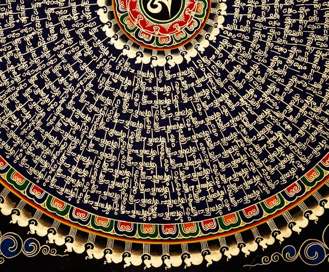 送料無料 50%OFF】ネパール 仏教美術 オーム マンダラ 聖域のアート