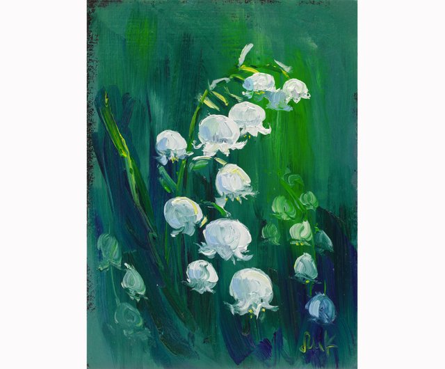 送料無料 10%OFF】ロシア スズラン 絵画 フローラル オリジナルアート