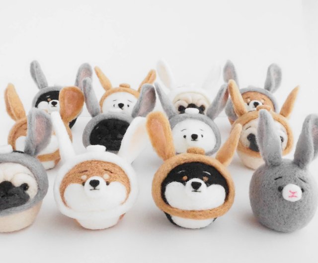 2023年干支 まゆうさぎ親子 羊毛フェルト kumakoro | 人形・フィギュア