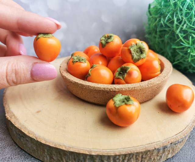 ロシア ミニチュアフルーツ：柿、梅、アプリコット、ショッキング