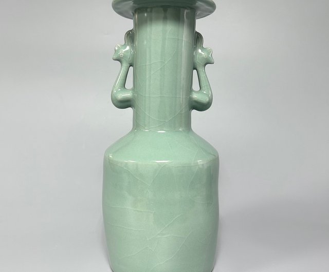 送料無料】台湾 南宋龍泉窯青磁鳳耳花瓶 コレクター - Pinkoi