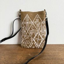 受注製作 Dカン付きバケツ型トートバッグ ミナペルホネン アネモネ