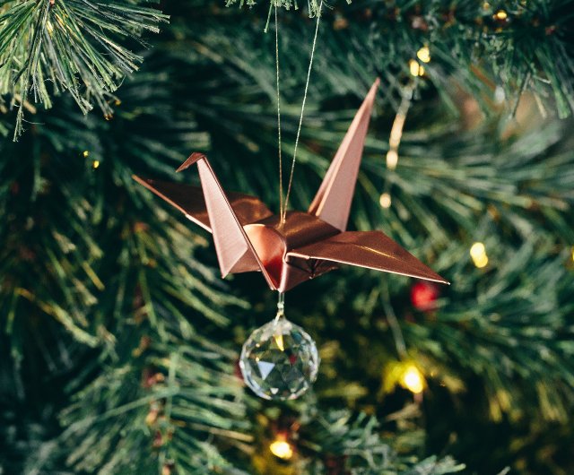 送料無料】【アウトレット商品】折鶴【日本製】ハンドメイドの緑青銅版