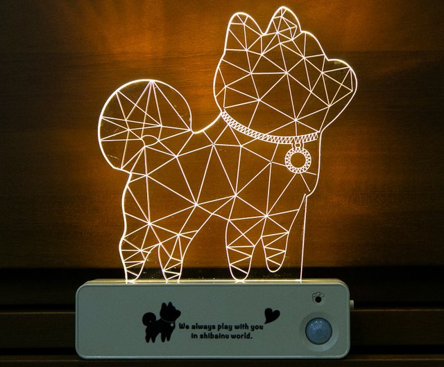 台湾 柴犬大学ジングルチャイ自動センサー壁ランプ USB 充電センサー