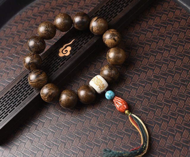 5%OFF】カンボジア産沈香「菩薩棋」のオリジナルブレスレット 天然の