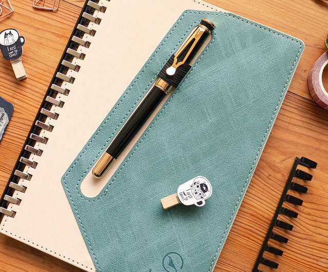 台湾 A5 引き出し式フェイクレザーバインダーノート – ペンが収納し