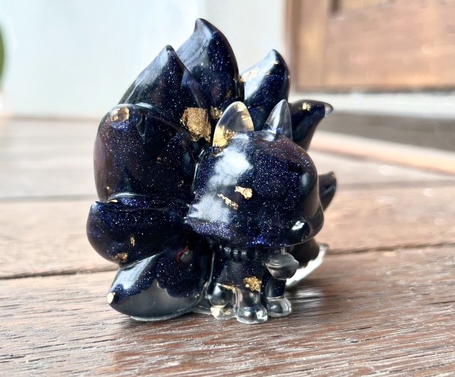 台湾 水晶の置物【九尾の狐ブルー石】は心をクリアにしてストレスを