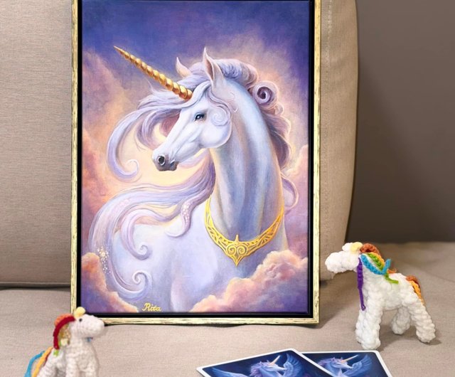 台湾 オリジナルユニコーン_トップアートマイクロスプレー複製画_