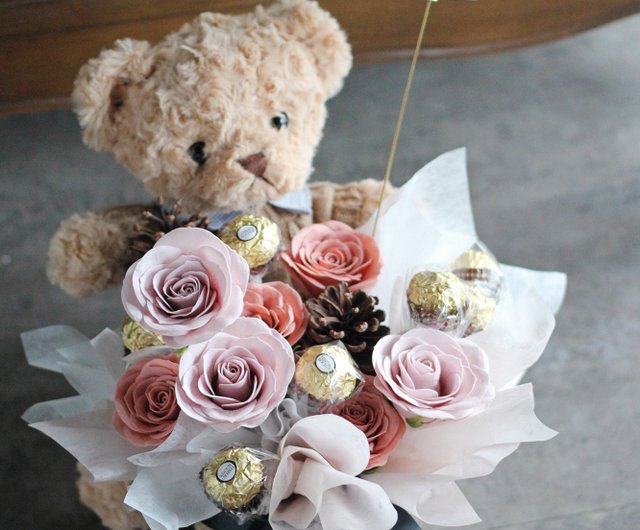 台湾 パッケージブーケ/フレグランスソープフラワーシリーズ/スイート