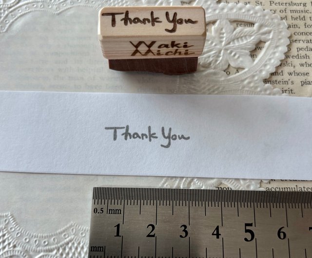 消しゴムはんこ Thank you文字はんこ wakimichistamp | 印鑑・スタンプ