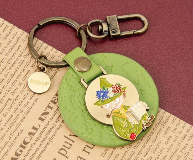 台湾 【Pinkoi x Moomin】上質なレザーキーリング / スナフキン Onlygo