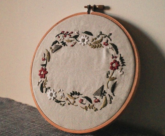 台湾 15x15 cm 刺繍入りポラロイド フォト フレーム | chen-handmade