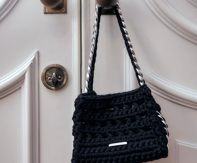 タイ チェーン装飾のニットバッグ sensaistudio - Pinkoi