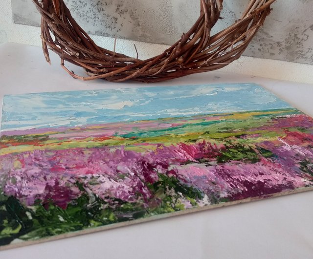 ウクライナ オリジナルの油絵。風景画。花の抽象絵画。 AboutART - Pinkoi