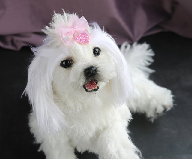 送料無料】ロシア リアルなマルチーズ犬のぬいぐるみ。 Irina Prostova