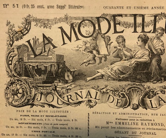 台湾 フランスの100年続くファッション雑誌「La Mode Illustrée」の
