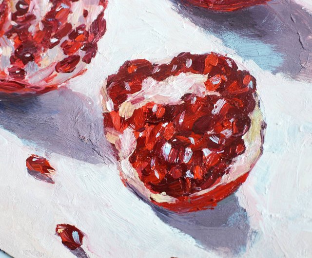 ベラルーシ ザクロの原画 油絵 モダンアート 現代アート フルーツ