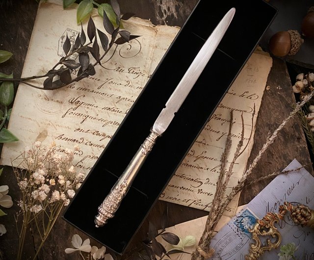 台湾 フランス製 純銀ハンドル ルイ16世様式 レターオープナー ct