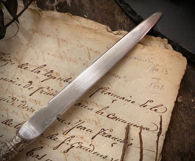 台湾 フランス製 純銀ハンドル ルイ16世様式 レターオープナー ct