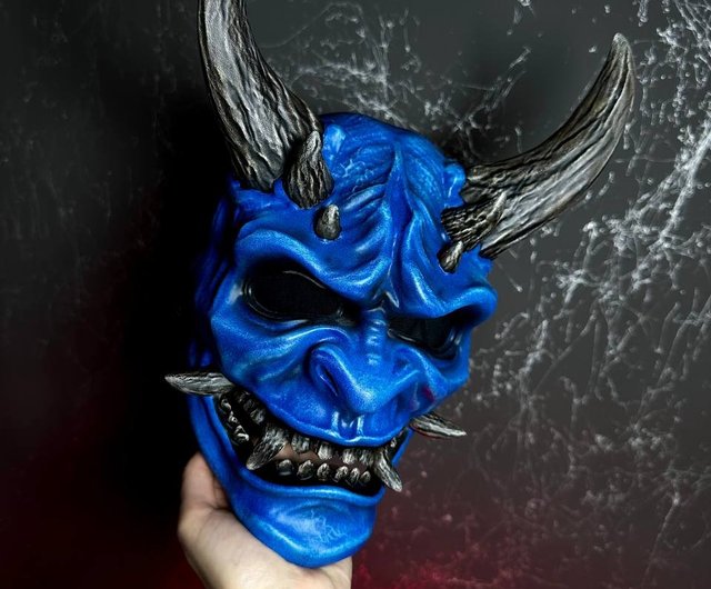 ジョージア 青鬼ホラーマスク 鬼デーモンマスク 日本の鬼コスプレ 悪魔