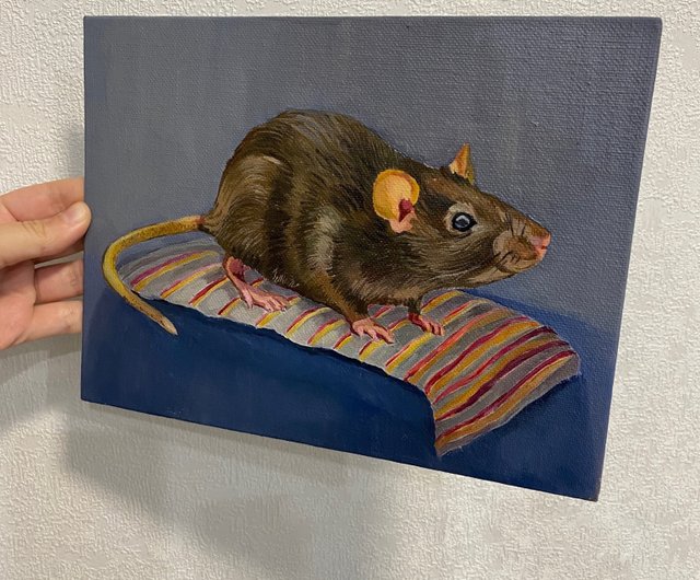 ロシア ネズミ原画 動物アートワーク 油絵 ArtLizzi - Pinkoi