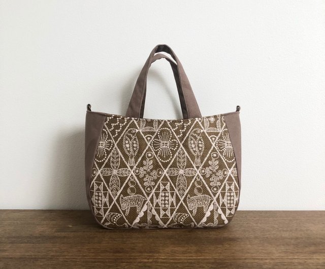 ラウンドトート ミナペルホネンsymphony ハンドメイド kanonn | トート