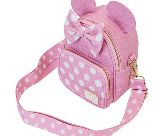 香港 Loungefly ディズニー ミニーマウス 編み込み2WAYバッグ（バック