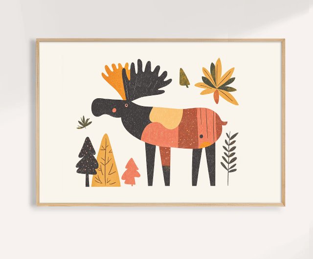 30%OFF】台湾 森の片隅のヘラジカ Autumn Moose / おとぎ話の