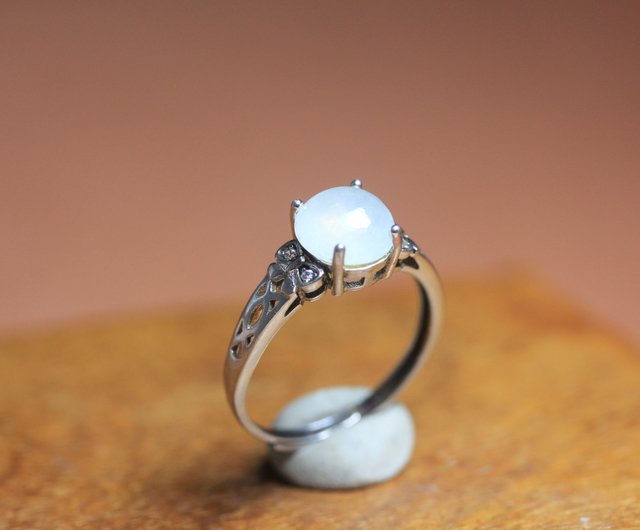 A級翡翠リング】S925シルバー象嵌入りレディースレトロニューチャイナ