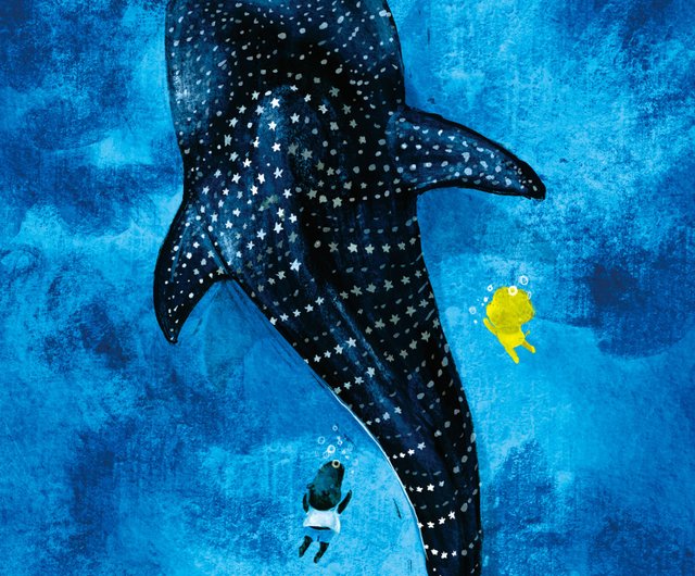 台湾 ジンベエザメ大型複製画 9cm zoo - Pinkoi