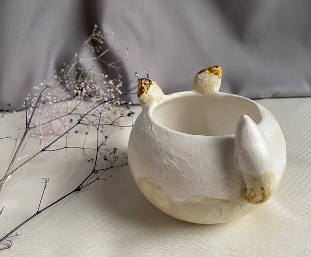 台湾 植木鉢 花入 陶芸 手作り陶器 ツーもち-陶磁器 - Pinkoi