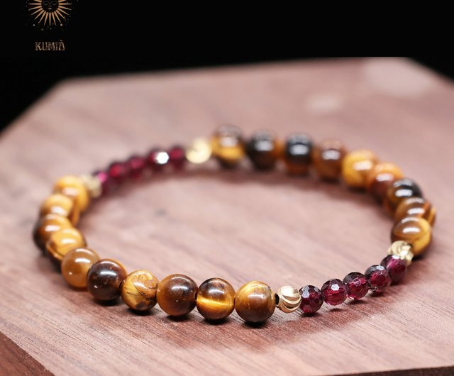 送料無料】台湾 【かぐや姫】タイガーアイ・ガーネット・腕飾。効率性