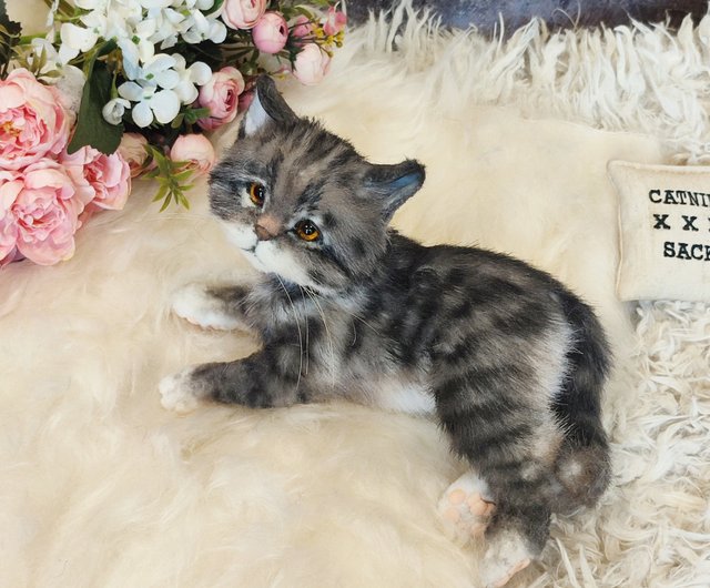 ウクライナ 子猫 リアルで美しい小さなぬいぐるみ アートドール