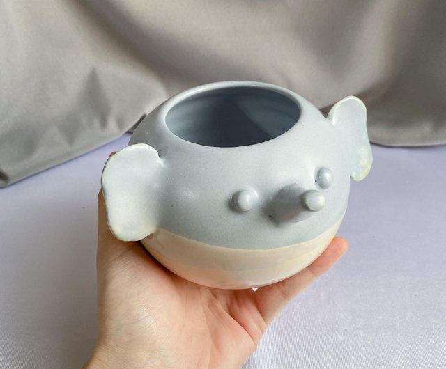 台湾 植木鉢 花入 陶芸 手作り陶器 ツーもち-陶磁器 - Pinkoi