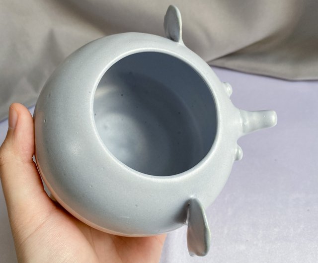 台湾 植木鉢 花入 陶芸 手作り陶器 ツーもち-陶磁器 - Pinkoi