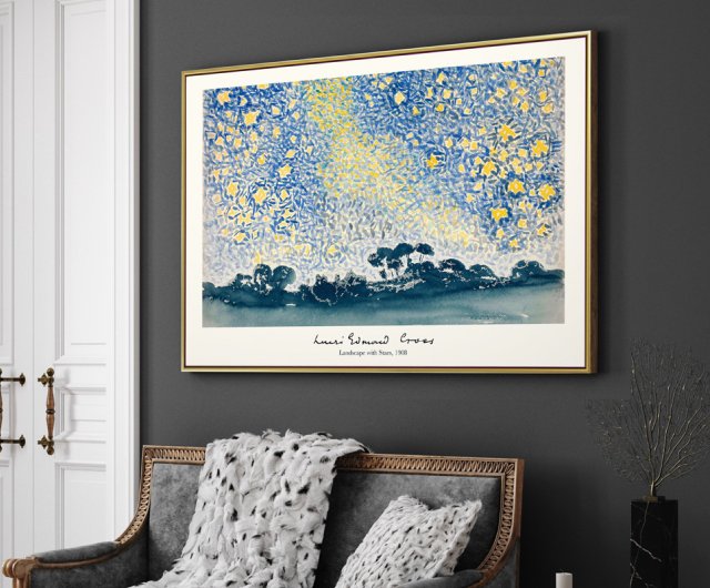 送料無料 12%OFF】台湾 アンリ＝エドモン・クロス『星空の下の風景