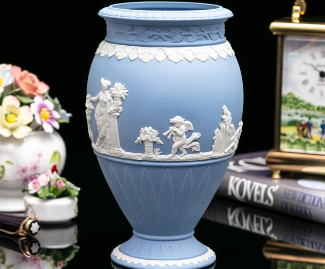 台湾 ウェッジウッド ミューズ ジャスパー レリーフ セラミック装飾