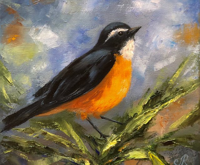 スペイン オリジナル油絵鳥の絵装飾部屋 ArtLolitaRos - Pinkoi