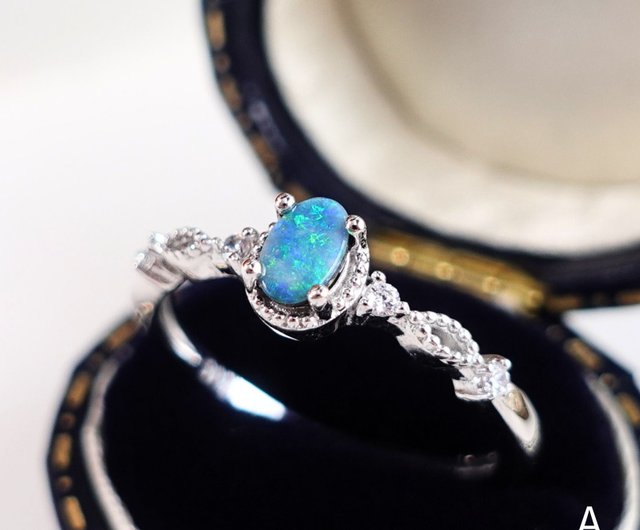 台湾 天然オパール ダブレットオパール クラシックデザイン 豊かな遊色