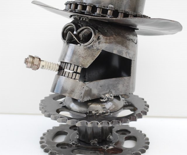 タイ 驚きの溶接アート スカルオブジェ クールな誕生日プレゼント