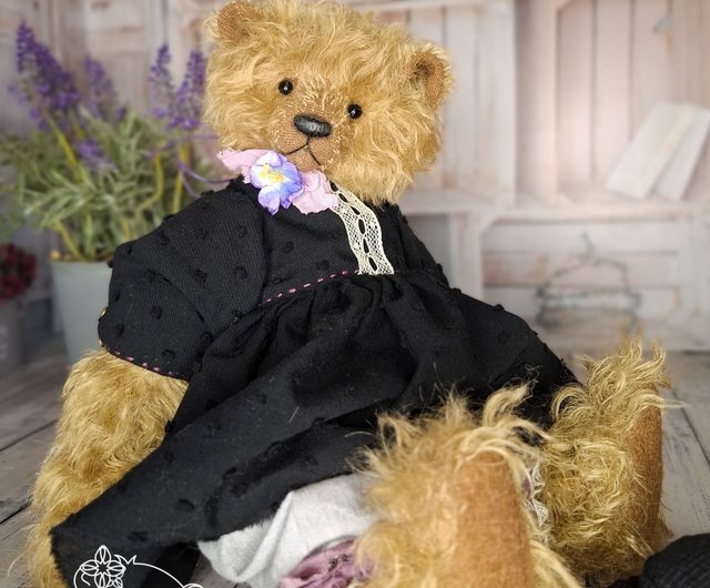 送料無料】ロシア アーティストテディベア モヘアテディベア