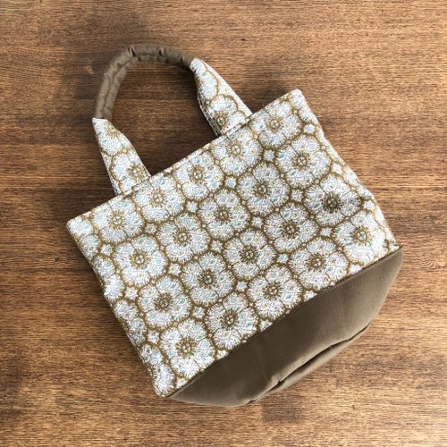 受注製作 Dカン付きバケツ型トートバッグ ミナペルホネン アネモネ