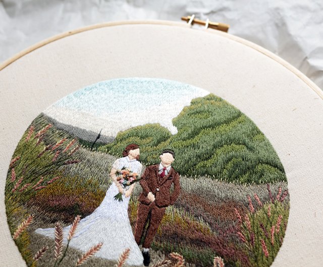 台湾 特別にカスタマイズされた - 8 インチのリアルなパノラマ刺繍絵画