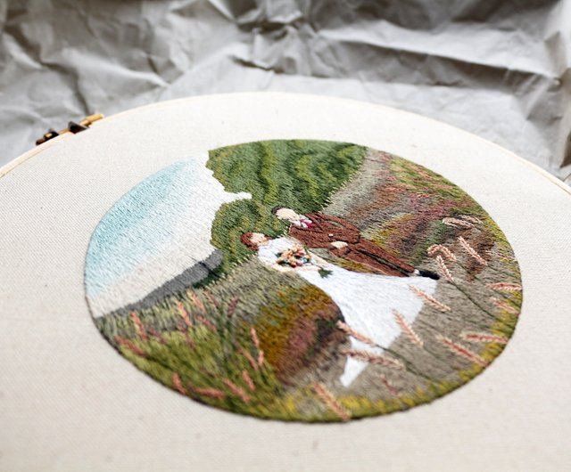 台湾 特別にカスタマイズされた - 8 インチのリアルなパノラマ刺繍絵画