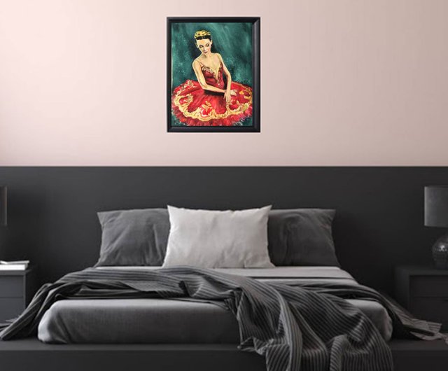 送料無料】ロシア バレリーナ 絵画 水彩画 原画 バレエ 水彩画 ダンス