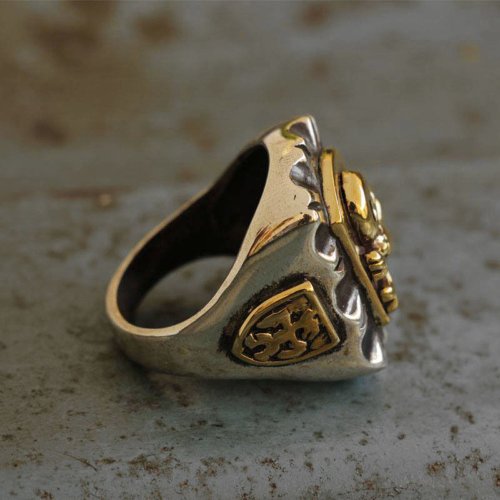 送料無料】タイ 925シルバー メキシカン スカルリング メンズ バイカー